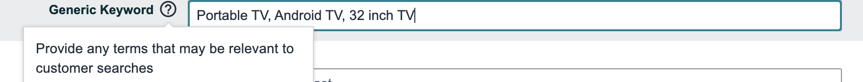 Amazon Listing Generic Keyword